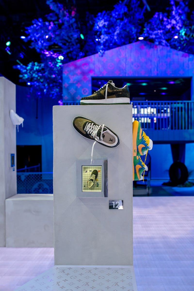 Inside Virgil Abloh's Louis Vuitton x Nike Air Force 1 Exhibition